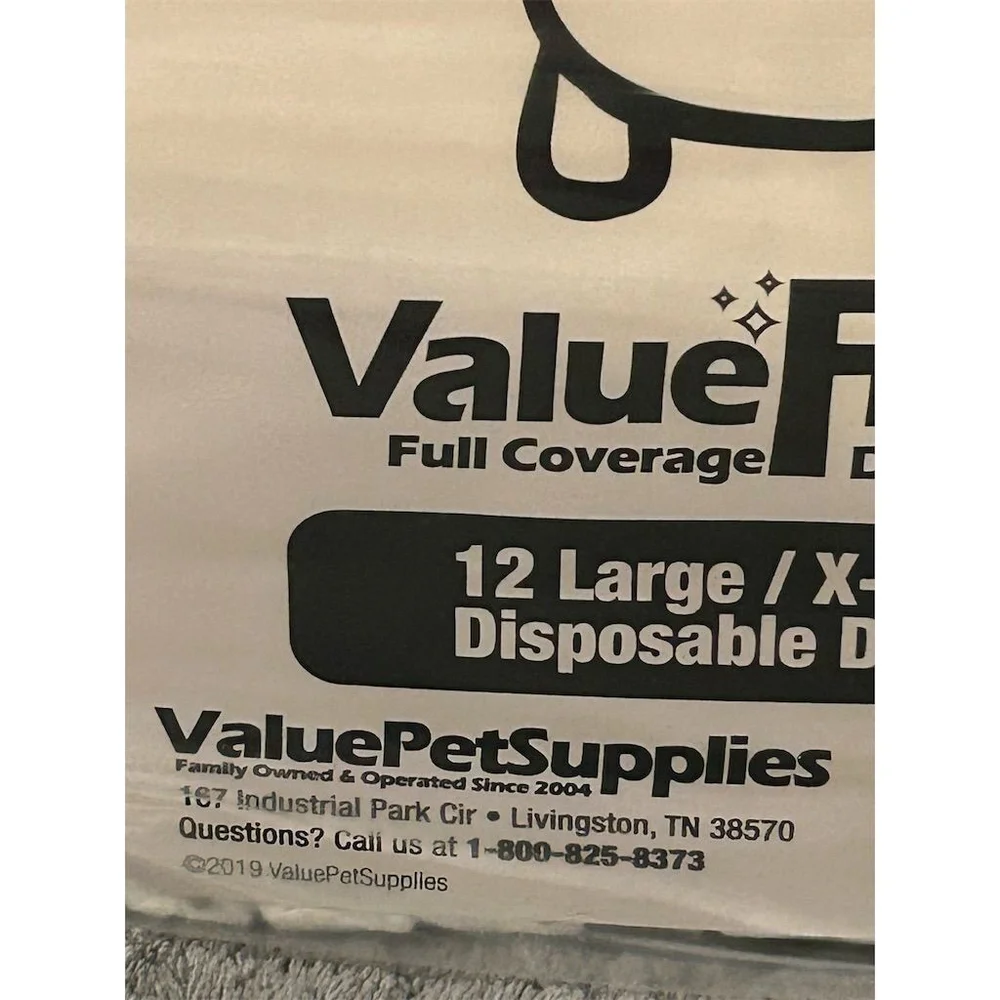 Value Pet Supplies Dog Diapers Large XLarge 12 Pack